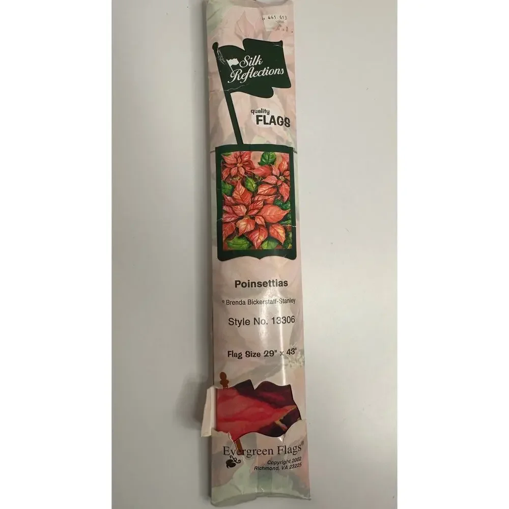 Evergreen Flags Poinsettia Outdoor Flag in Package 29